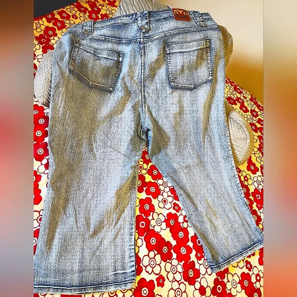 {Crest} Capri Jeans Stretch Distressed, Size 23/24 - Picture 7 of 14
